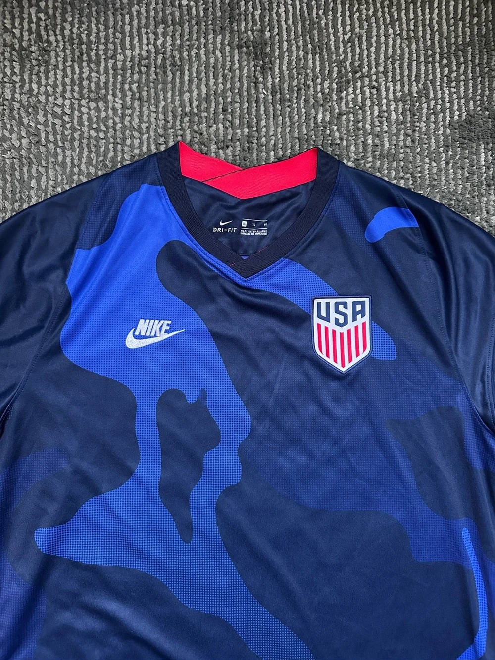 USA US Soccer 2020 Away Nike Dri-Fit Stadium Jersey USMNT Camo Navy Blue XL
